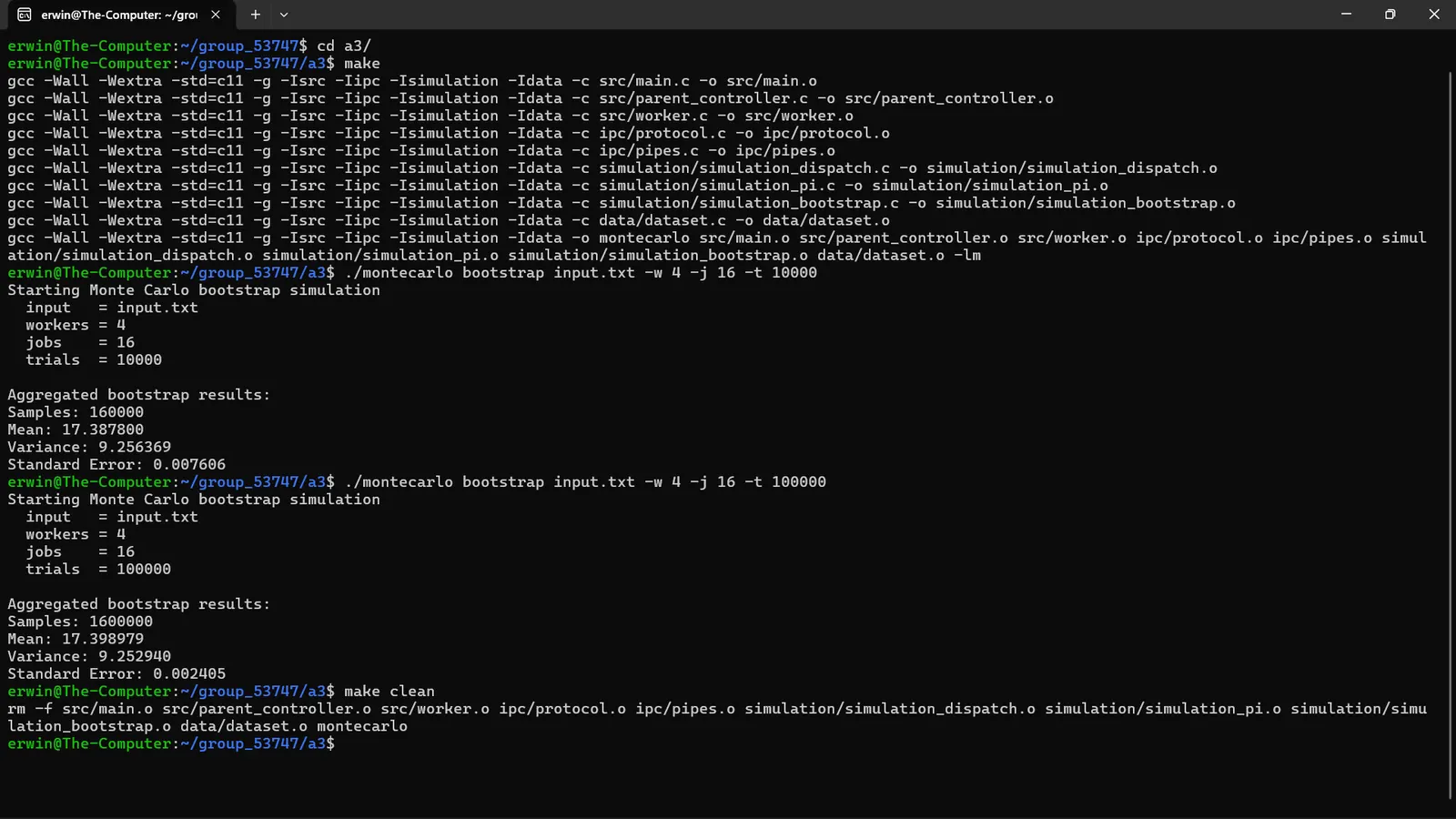 Parallel Monte Carlo Simulation Engine